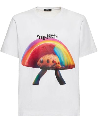Msftsrep T-shirt lvr exclusive mushroom in cotone - Bianco
