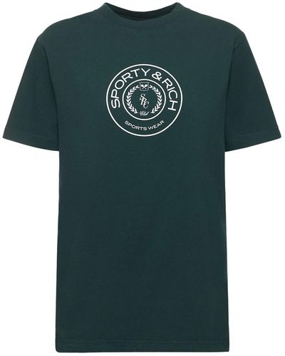 Sporty & Rich Lvr Exclusive S&r Connecticut Tシャツ - グリーン