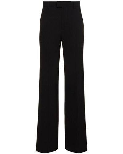 Ann Demeulemeester Pantalon évasé en crêpe maaike - Noir