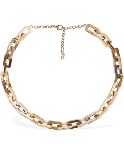 Rosantica Paloma Chain Collar Necklace - Metallic