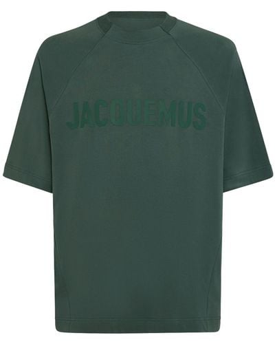 Jacquemus Le Tshirt Typo コットンtシャツ - グリーン