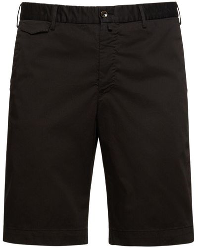 PT Torino Bermuda en coton stretch - Noir