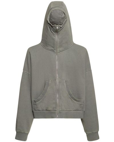 Heavy Hood Cotton Hoodie in Brown - Entire Studios