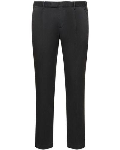 PT Torino Stretch Cotton Trousers - Black