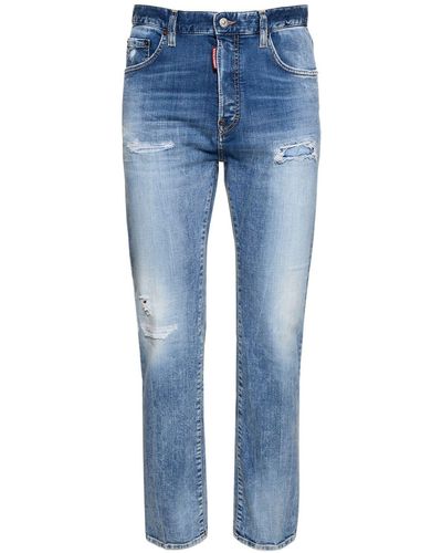 DSquared² 642 Fit Cotton Denim Jeans - Blue