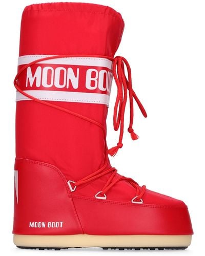 Moon Boot Botas s de nylon - Rojo