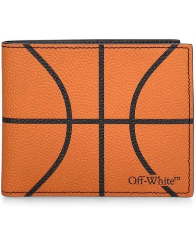 Off-White c/o Virgil Abloh Geldbörse Aus Leder "basketball" - Orange