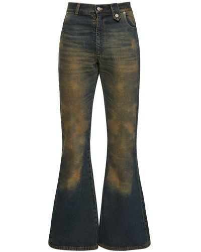 Egonlab Cotton Wide Leg Jeans - Grey