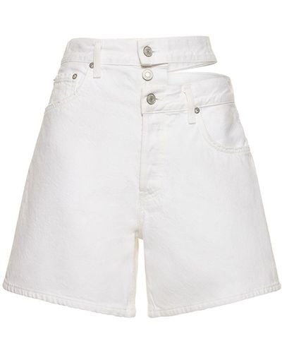Agolde Shorts anchos con cintura alta - Blanco