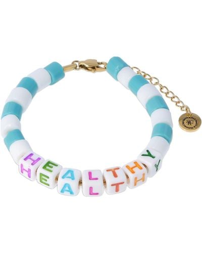 Sporty & Rich Healthy Bead Bracelet - Blue