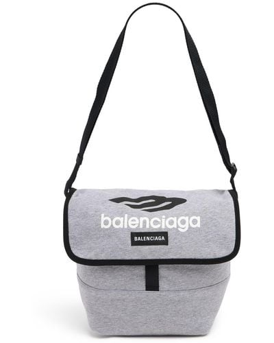Balenciaga Explorer Cotton Blend Crossbody Bag - White