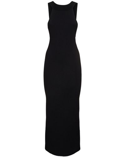 Khaite Media Viscose Blend Long Dress - Black