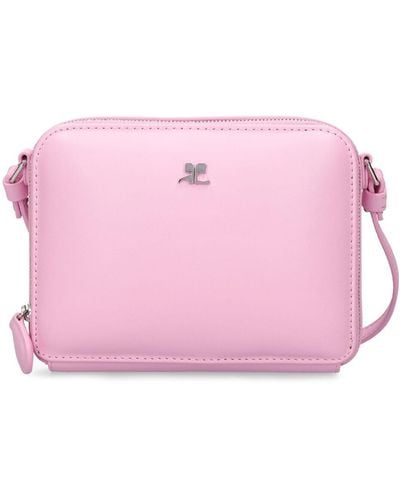 Courreges Cloud Leather Shoulder Bag - Pink