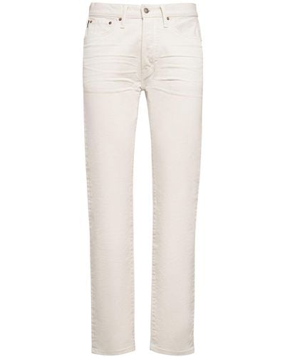 Tom Ford Standard Fit Twill Denim Jeans - White