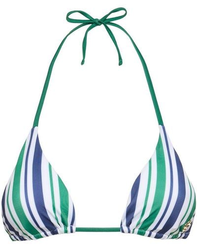 Casablancabrand Striped Tech Jersey Triangle Bikini Top - Blue