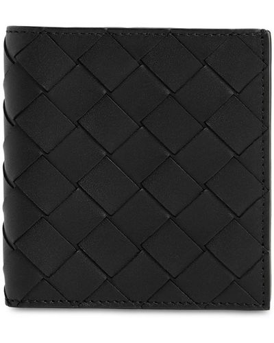 Bottega Veneta Porte-cartes En Cuir "intrecciato" - Noir