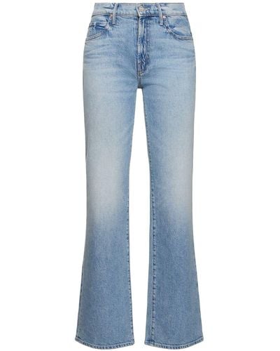 Mother Weite Jeans Aus Denim "the Hustler Roller Fray" - Blau