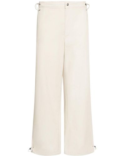 Moncler Soft Cotton Canvas Trousers - Natural
