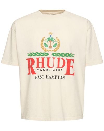 Rhude T-shirt east hampton crest - Bianco