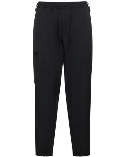 Yohji Yamamoto Pantalones de lana - Negro