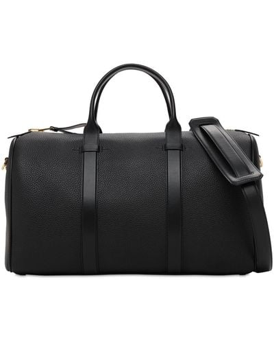 Tom Ford Buckley Holdall Leather Duffle Bag - Black