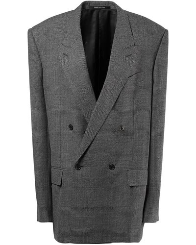 Balenciaga Regular Fit Wool Jacket - Gray