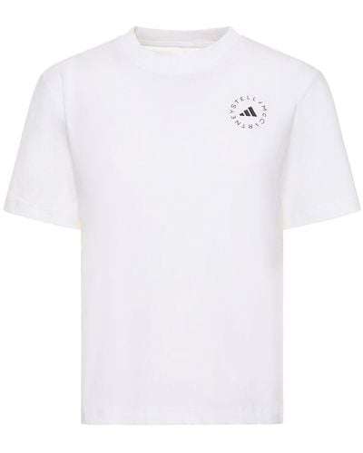 adidas By Stella McCartney Camiseta con logo estampado - Blanco