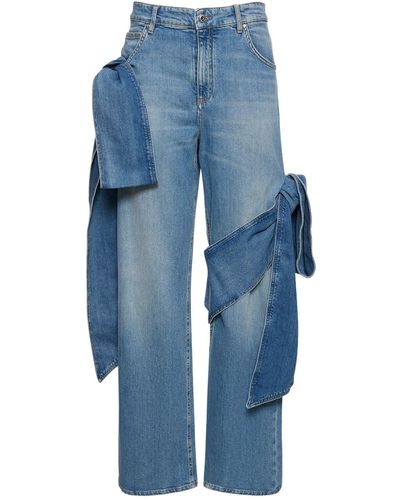 Blumarine Weite Jeans Mit Schleifen - Blau