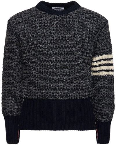 Thom Browne ウールクラシックセーター - ブラック