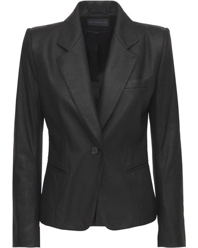 Ann Demeulemeester Giacca "angelina" In Pelle - Nero