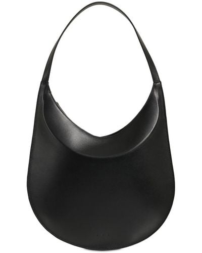 Aesther Ekme Mini Hobo Smooth Leather Shoulder Bag - Black
