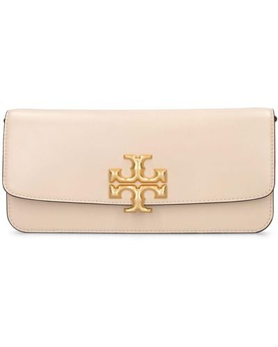 Tory Burch Eleanor Leather Clutch - Natural