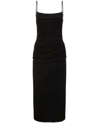 Proenza Schouler Blaire Viscose Jersey Midi Dress - Black