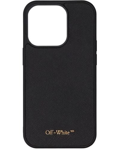 Off-White c/o Virgil Abloh Cover iphone 14 pro in techno con logo - Nero