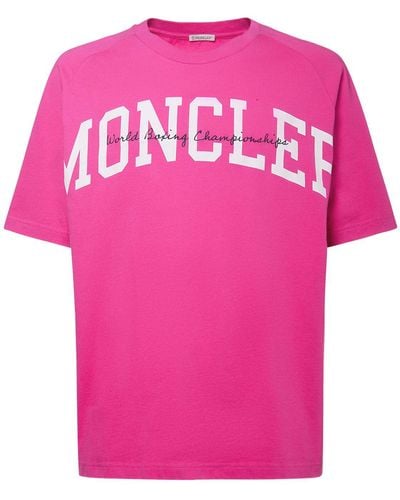 Moncler コットンジャージーtシャツ - ピンク