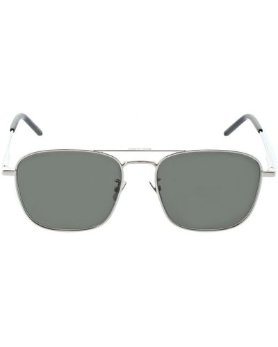 Saint Laurent Sl 309 Round Metal Sunglasses - Gray