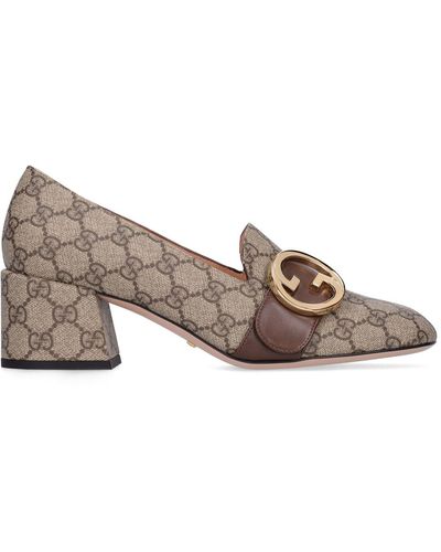 Gucci 55mm Blondie Gg Canvas Court Shoes - Brown