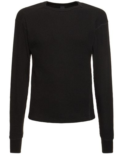 Entire studios Washed Black Thermal Long Sleeve T-shirt