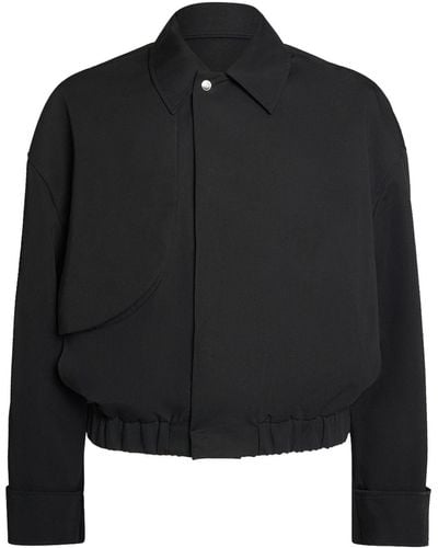 Jacquemus Le Blouson Salti Cotton & Linen Jacket - Black