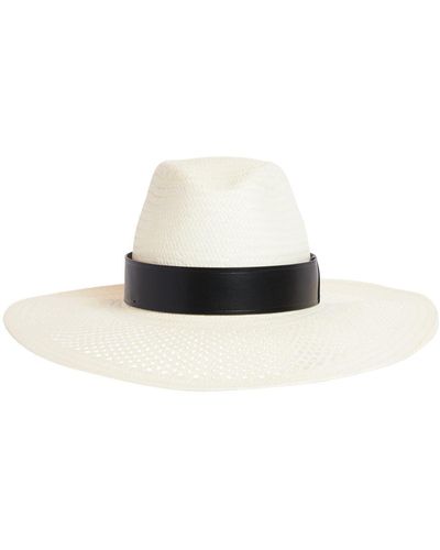 Max Mara Sidney Straw Brimmed Hat - White