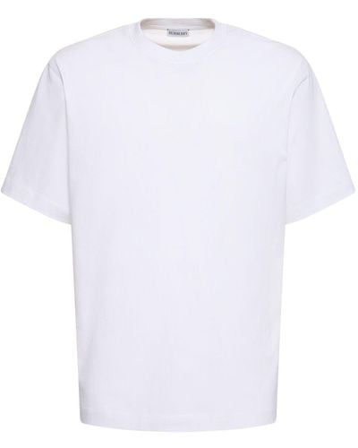 Burberry T-shirt Aus Baumwolle Mit Druck - Weiß
