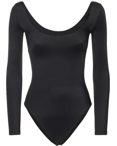 Balenciaga Dancer Matte Spandex Bodysuit - Black