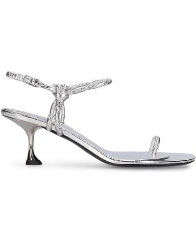 Proenza Schouler 65Mm Metallic Leather Toe Ring Sandals