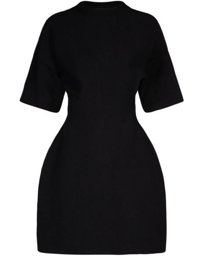 Balenciaga Vestido de viscosa compacta bordada - Negro