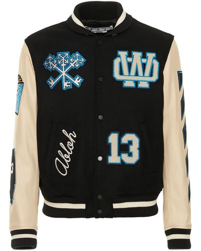 View fullscreen Off-White c/o Virgil Abloh Men's Blue Logo Varsity