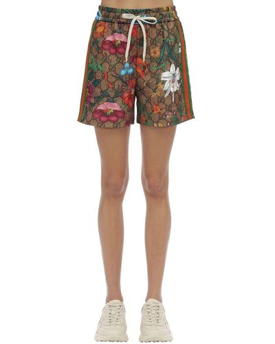 Gucci Bedruckte Shorts GG Flora - Mehrfarbig