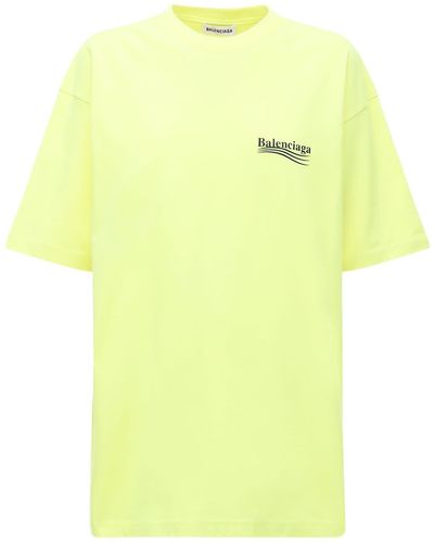 Balenciaga T-shirt In Jersey Con Logo - Giallo