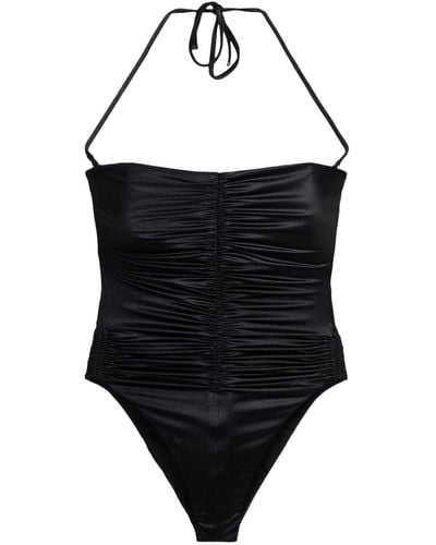 Saint Laurent Jersey One Piece Swimsuit - Black