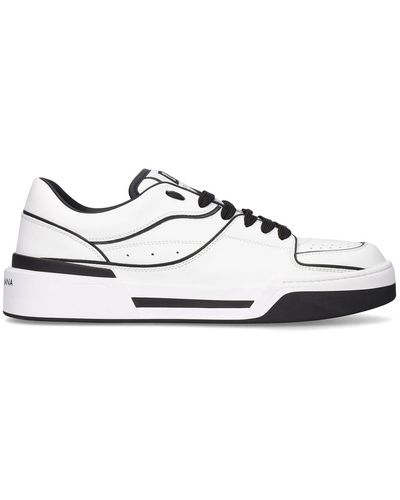 Dolce & Gabbana Sneakers nappa nere e bianche - Bianco