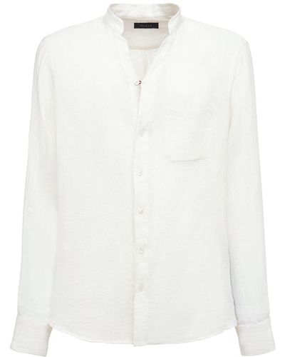 Sease Camisa Henley De Lino - Blanco